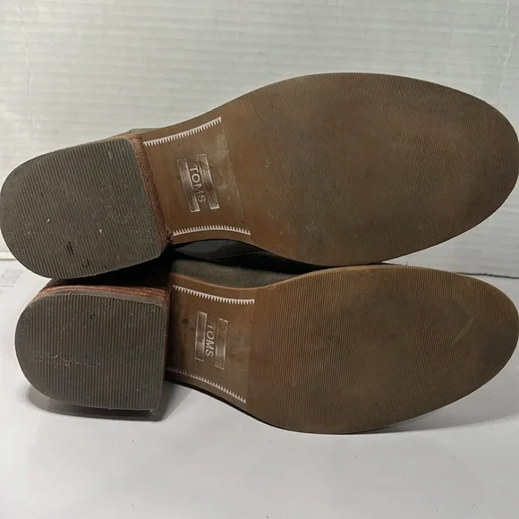 TOMS Women's Esme Desert Taupe Suede Chelsea Boot Size 8. 2.5” heel size - Picture 13 of 15